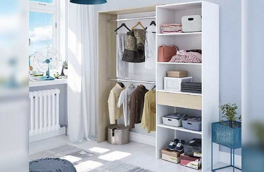 Dormitorios Tus cosas de casa Armarios Matrimonio | Armario Vestidor Roble-Blanco