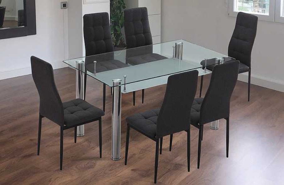 Salones Tus cosas de casa | Conjunto Mesa Pranzo + 6 Sillas Zuni