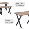 Salones Tus cosas de casa | Conjunto Mesa + 2 Taburetes Videl