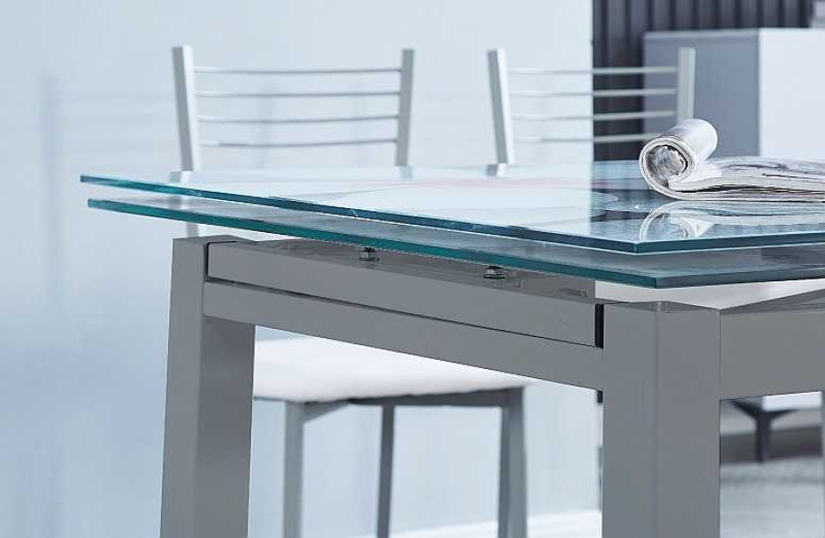 Salones Tus cosas de casa | Conjunto Mesa Extensible Flores + 4 Sillas Fina